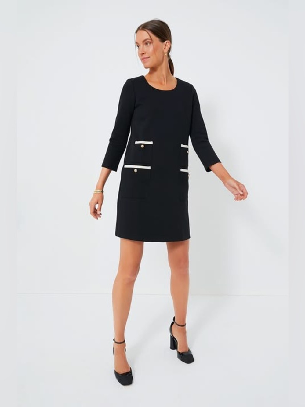 Tuckernuck Black Francoise Mod Mini Dress